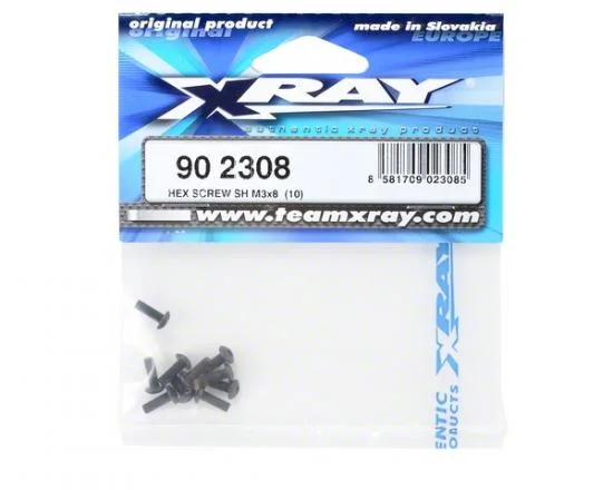 XRay Hex Screw SH M3X8 (10) &mdash; image 2 of 2