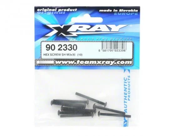 XRay Hex Screw SH M3X30 (10) &mdash; image 2 of 2
