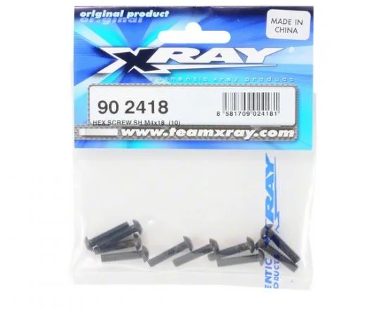 XRay Hex Screw SH M4X18 (10) — image 2 of 3