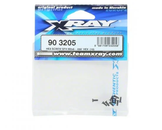 XRay Hex Screw Sfh M2X6 - Inch Hex # 0.50 (10) — image 2 of 2