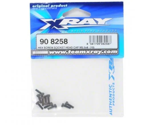 XRay Hex Screw Socket Head Cap M2.5X8 (10) — image 2 of 3