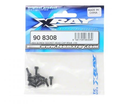 XRay Hex Screw Socket Head Cap M3X8 (10) — image 2 of 4