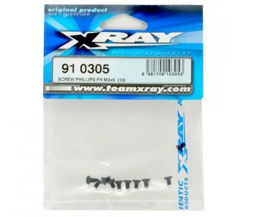 XRay Screw Phillips M3X5 (10) — image 2 of 2