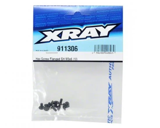 XRay Hex Screw Flanged SH M3X6 (10) — image 2 of 2