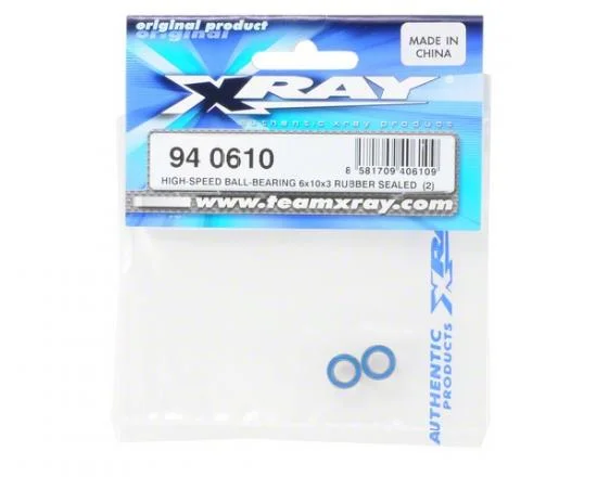 XRay High Speed Ball Bearing 6X10X3 Rubber Sealed (2) — image 2 of 2