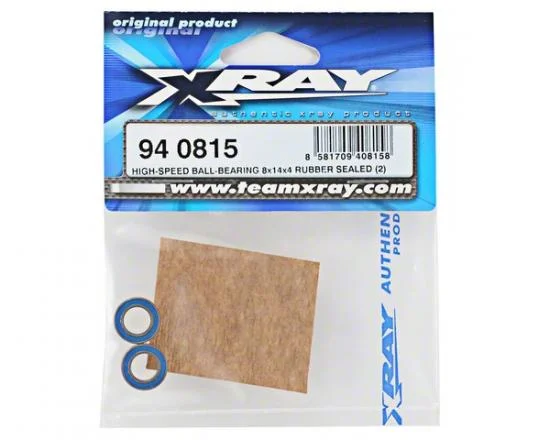 XRay High Speed Ball Bearing 8X14X4 Rubber Sealed (2) &mdash; image 2 of 3