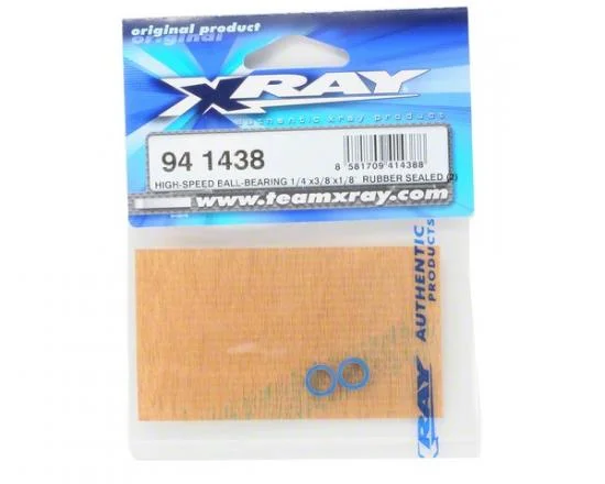 XRay High Speed Ball Bearing 1/4x3/8x1:8 Rubber Sealed (2) — image 2 of 3