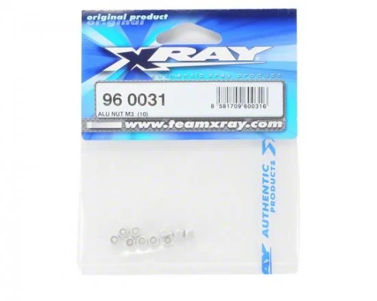 XRay Aluminium Nut M3 (10) — image 2 of 3