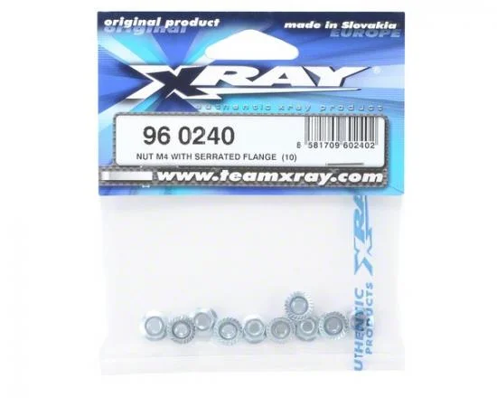 XRay Nut M4 With Serrated Flange (10) &mdash; image 2 of 2