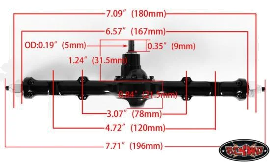RC4WD Yota Ultimate Scale Cast Straight Axle (Rear) — image 2 of 3