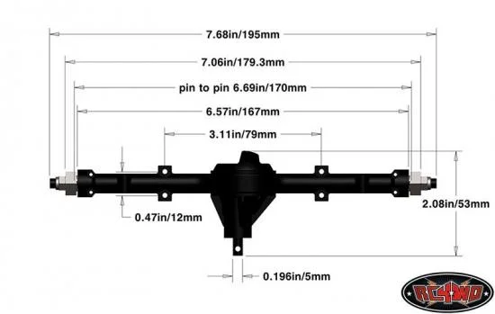 RC4WD Yota II Ultimate Scale Cast Axle (Rear) — image 3 of 6