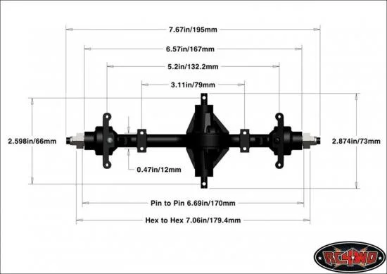 RC4WD Yota II Ultimate Scale Cast Axle (Center Front) — image 4 of 5