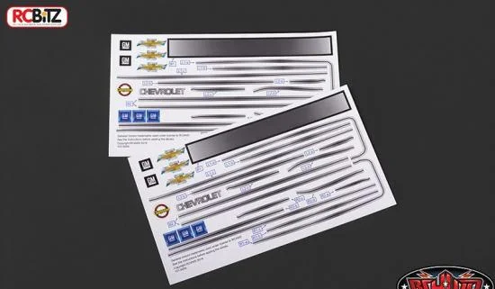 RC4WD Chevrolet Blazer Decal Sheet Set for Chevy Blazer Body — image 2 of 7