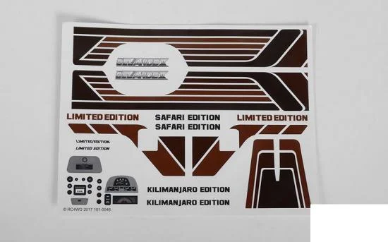Complete Graphic Decal Set for Cruiser Body RC4WD — image 6 of 7