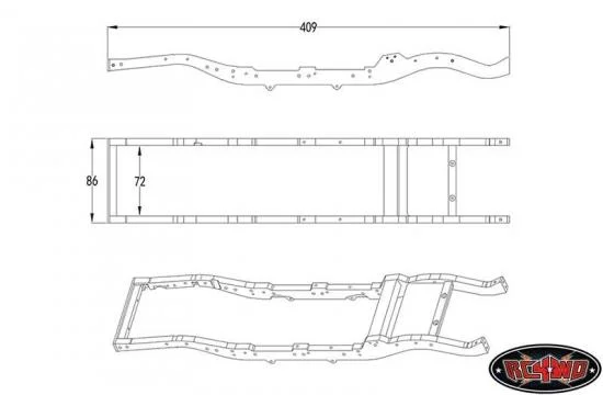 RC4WD Gelande 2 Chassis Set for D90 Body 409mm long RC4WD 3 braces & front mt — image 5 of 6