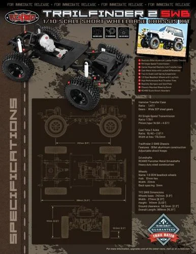 RC4WD Trail Finder 2 Truck Kit SWB &mdash; image 2 of 8