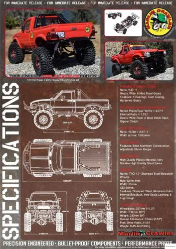 RC4WD Marlin Crawlers Trail Finder 2 RTR with Mojave II Crawler Body Set — image 4 of 7