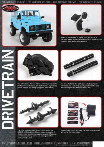 RC4WD 1:18 Gelande II RTR With D90 Body Set (Blue) — image 6 of 6