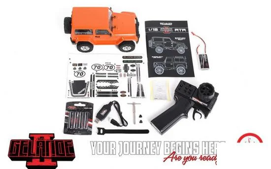 RC4WD 1:18 Gelande II - Black Rock Body Set (Orange) - RTR — image 15 of 18