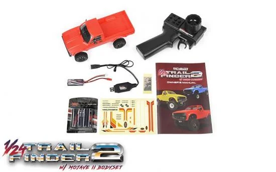 RC4WD Trail Finder 2 1:24 RTR With Mojave II Hard Body Set - Red — image 16 of 19