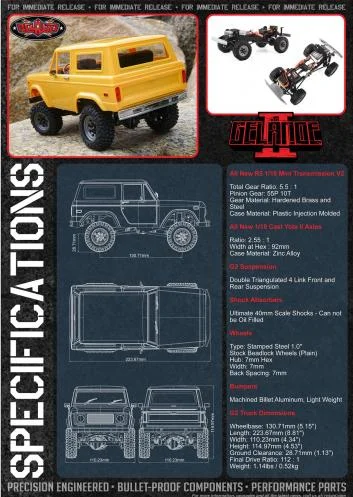 RC4WD 1:18 Gelande II - Black Hawk Hard Body Set - RTR &mdash; image 3 of 7