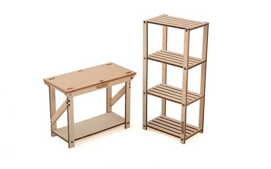 RC4WD 1:10 Wood Garage Shelves and Work Bench Set RC4WD — image 1 of 7