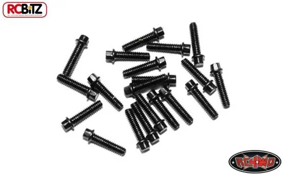 RC4WD Miniature Scale Hex Bolts (M2 x 8mm) (Black) &mdash; image 2 of 3