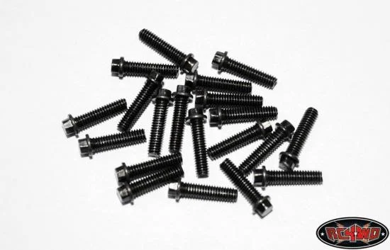 RC4WD Miniature Scale Hex Bolts (M2.5 x10mm) (Black) — image 1 of 3
