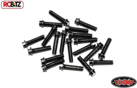 RC4WD Miniature Scale Hex Bolts (M2.5 x10mm) (Black) — image 2 of 3