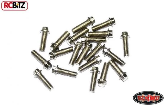 RC4WD Miniature Scale Hex Bolts (M2.5 x 8mm) (Silver) — image 2 of 3