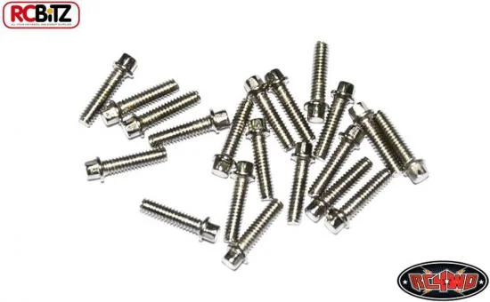 RC4WD Miniature Scale Hex Bolts (M2 x 8mm) (Silver) — image 2 of 3