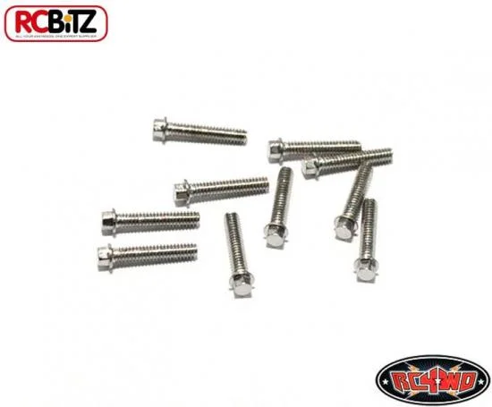 RC4WD Miniature Scale Hex Bolts (M2 x 10mm) (Silver) — image 1 of 3
