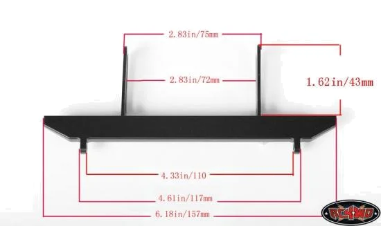RC4WD Tough Armor Solid Rear Bumper for Axial SCX10 chassis — image 3 of 7
