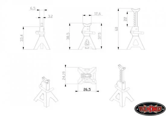 RC4WD Chubby Mini 3 TON Scale Jack Stands — image 6 of 7