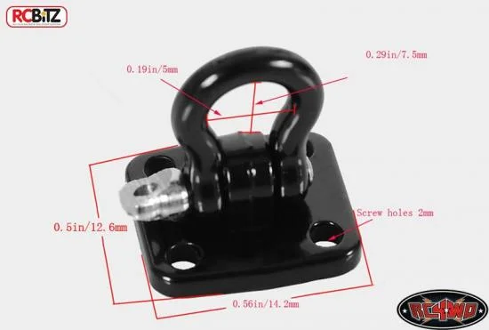 RC4WD King Kong Mini Tow Shackle with Mounting Bracket &mdash; image 3 of 4
