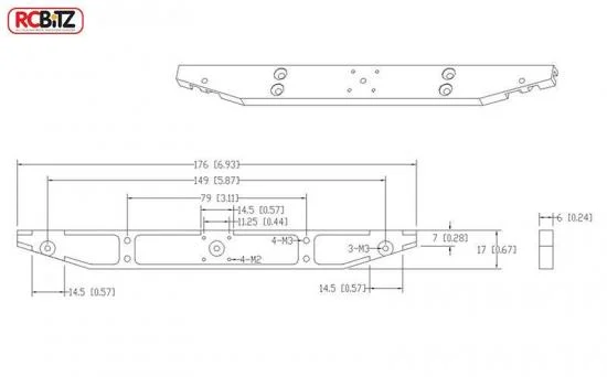 RC4WD Gelande 2 Rear Replacement Bumper — image 3 of 6