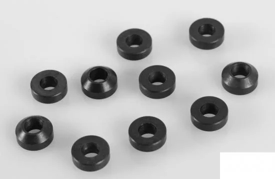 Heavy Duty Steel Black 3mm Con Washers (10) RC4WD — image 1 of 2