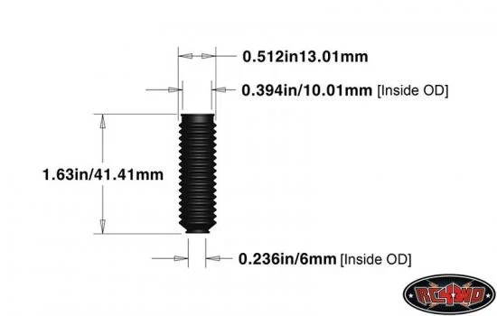 RC4WD Super Scale Shock Boot (Blue) &mdash; image 3 of 7