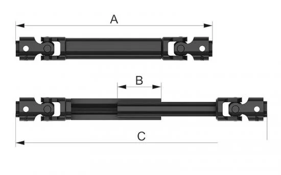 RC4WD Scale Steel Punisher Shaft V2 (90mm - 115mm / 3.54 - 4.53 ) RC4WD &mdash; image 2 of 6