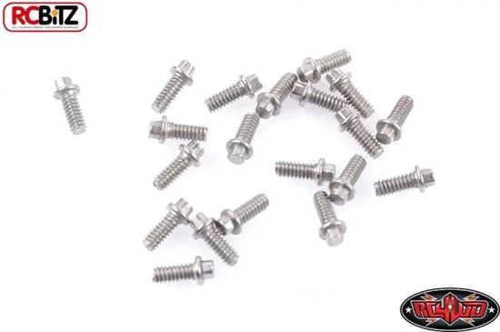 RC4WD Miniature Scale Hex Bolts (M1.6 x 4mm) (Silver) — image 1 of 4