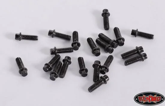 RC4WD Miniature Scale Hex Bolts (M2 x 6mm) (Black) &mdash; image 2 of 3
