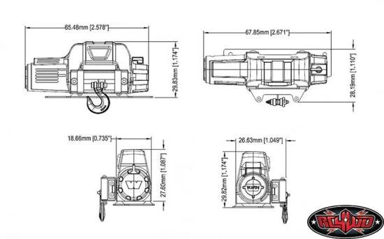 RC4WD 1:10 Scale Mini Warn 9.5cti Winch — image 2 of 6