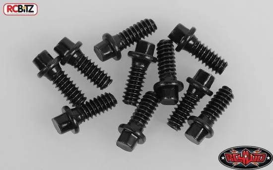 RC4WD Miniature Scale Hex Bolts M1.6 x 4mm BLACK Fit wheels D44 Diff RC — image 2 of 3