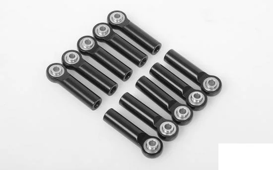 M3/M4 Long Straight Aluminium Rod Ends (Black) (10) — image 1 of 6