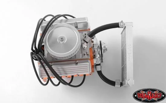 RC4WD Radiator + Hose & clamps for V8 Scale Motor Engine Rad Hoses RC — image 6 of 7