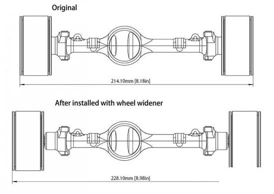 RC4WD 12mm Hex Wheel Widener Set (+7mm) — image 3 of 5