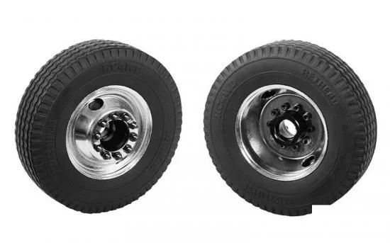 RC4WD Diesel Front Semi Truck Stamped Beadlock Wheels (Chrome) (Pair) — image 9 of 11