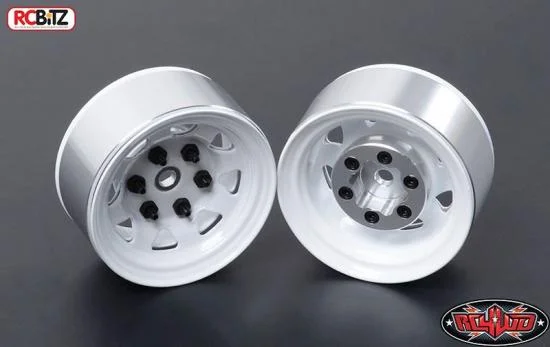 RC4WD Stamped Steel 1.55 Stock White Beadlock Wheel — image 2 of 7