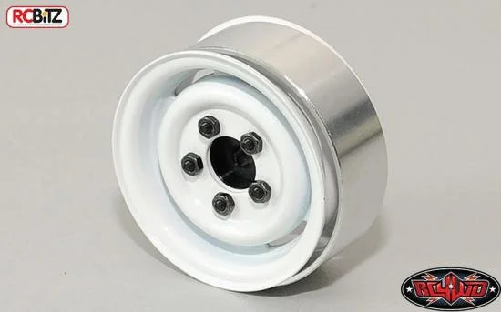 RC4WD 1.55 Landies Vintage Stamped Steel Beadlock Wheels (White) — image 3 of 5