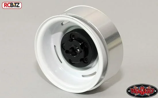 RC4WD 1.55 Landies Vintage Stamped Steel Beadlock Wheels (White) — image 4 of 5